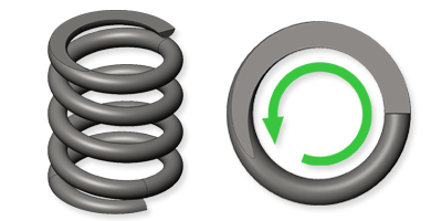 Compression spring - Left-hand wound