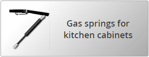 Gas springs for kitchen cabinets