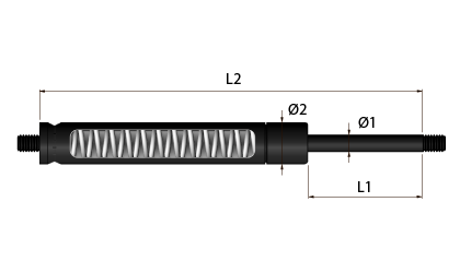 Technical drawing - M-strut Technical drawing - M-strut