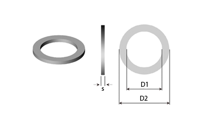 Technical drawing - Support washers