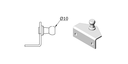 Technical drawing - Endfitting - Brackets ball