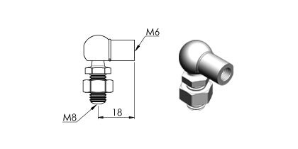 Technical drawing - Endfitting - Balljoint