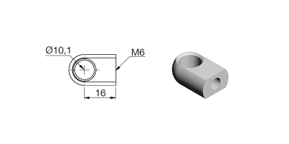 Technical drawing - Endfitting - Eye