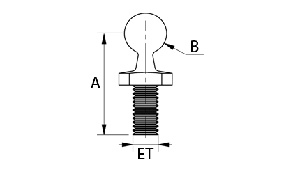 Technical drawing - Ball stud