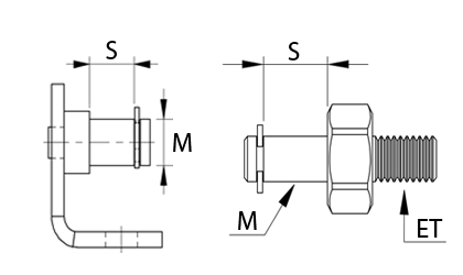 Technical drawing - Bracket with mandrel