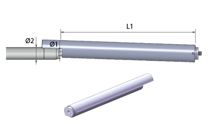 Tech Drawing - Locking tubes - Stainless Steel - AISI 304