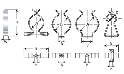 Technical drawing - Tool clips